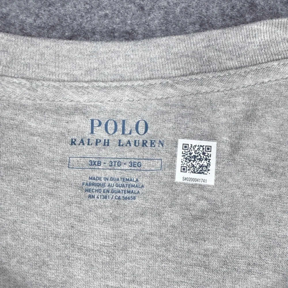 Polo Ralph Lauren Mens POLO RL 67 Graphic T-Shirt Grey 3XB 71186682040